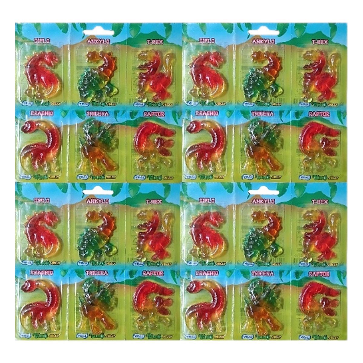 Vidal Dino Jelly 11g - Fruity Dinosaur-Shaped Gummy Candy 11g x 24