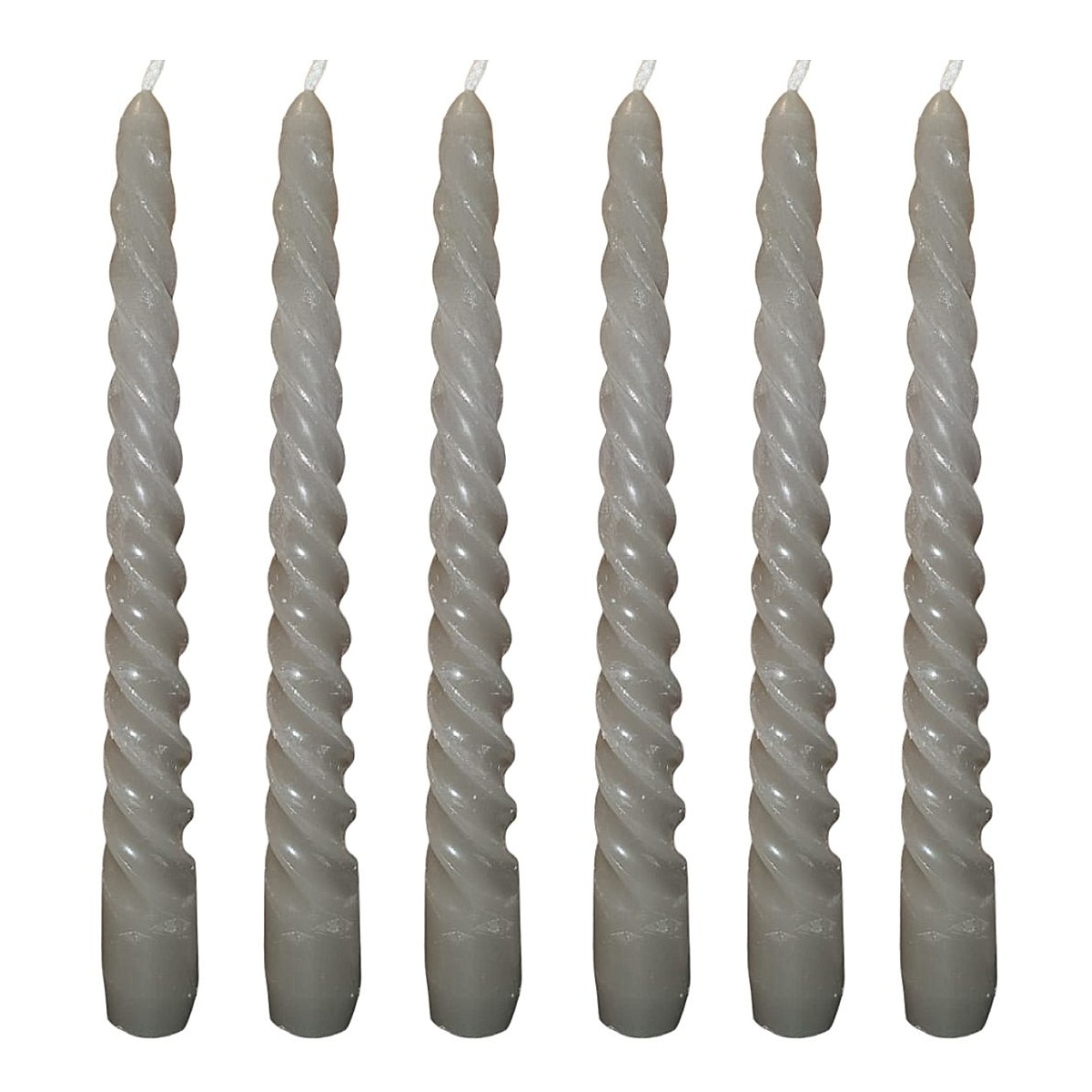 Grey Twist Candles