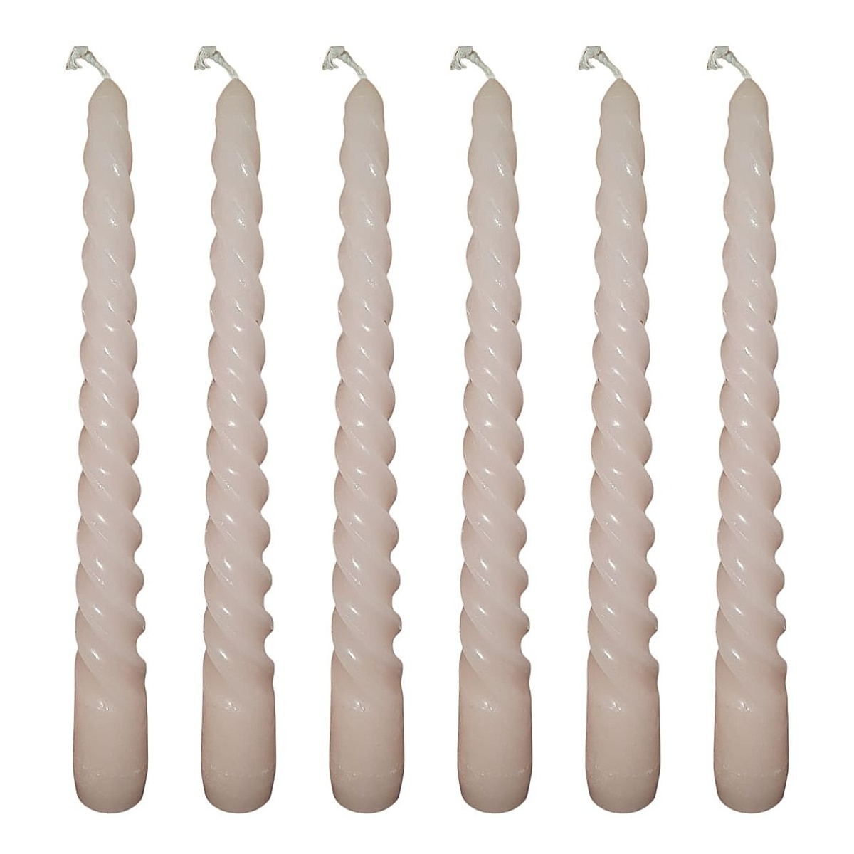 Beige Twisted Candles